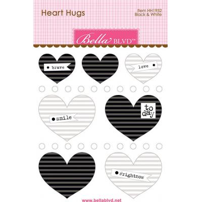 Bella BLVD Chloe Sticker - Black & White Heart Hugs